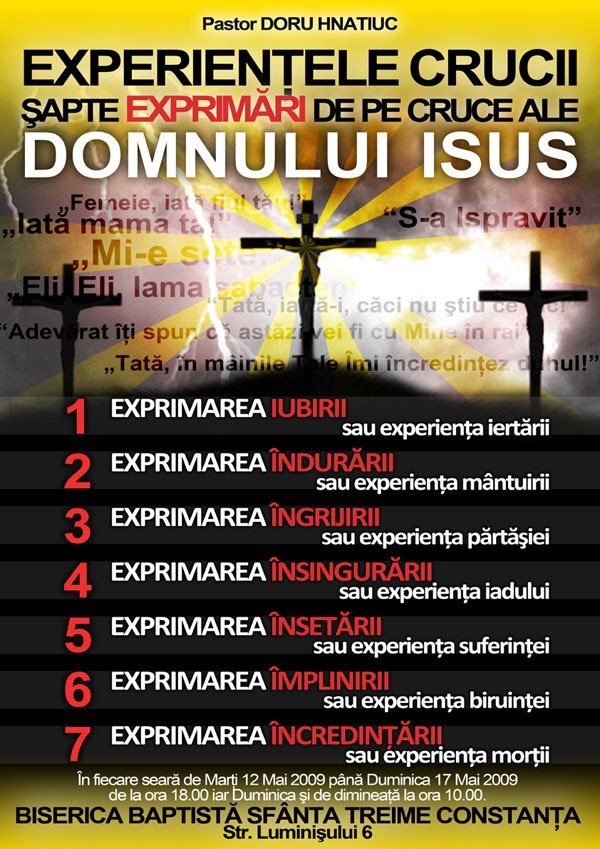 Experientele crucii: Sapte exprimari de pe cruce ale Domnului Isus